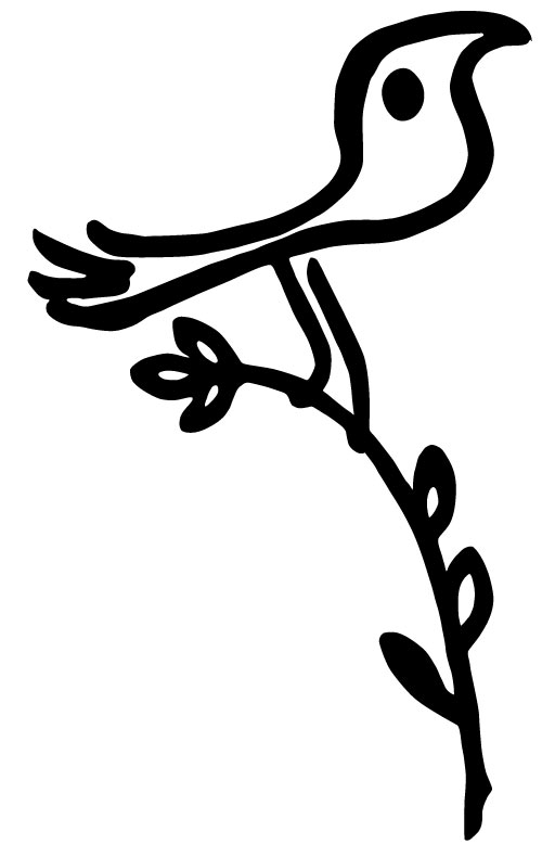 logo for Anne Steen is a sketch of a bird, gently balancing on a branch